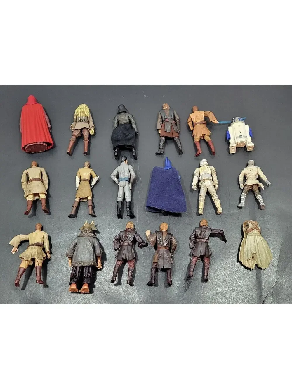 Lot 17x Vtg LFL Star Wars Action Figures 90s 2000s w/Tunic Kenner Hasbro Saber